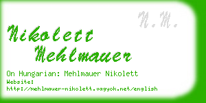 nikolett mehlmauer business card